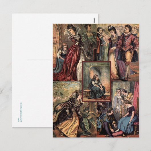  Assepoester voor kerstmis Feestdagenkaart (Voorkant / Achterkant)