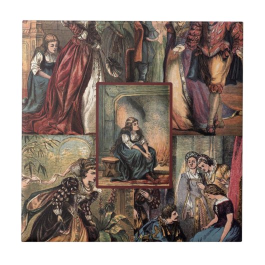  Assepoester voor kerstmis Tegeltje (Voorkant)