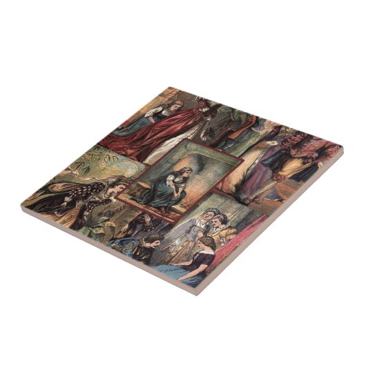  Assepoester voor kerstmis Tegeltje (Zijkant)