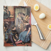  Assepoester voor kerstmis Theedoek (Quarter Fold)