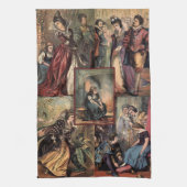  Assepoester voor kerstmis Theedoek (Verticaal)