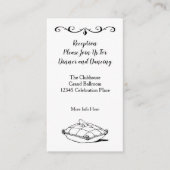  Assepoester Zwart Wit Receptie Kaart (Voorkant)