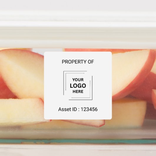 Asset ID Logo | Eigendom van Bedrijfslabel Labels (Aangebracht)