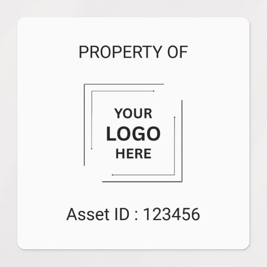 Asset-ID Logo | Eigendom van Bedrijfslabel van het Labels (Design 1)