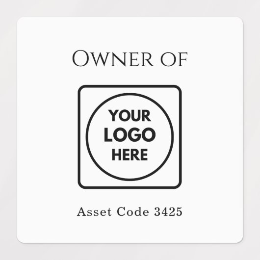 Asset-ID-Logo | Eigendom van het bedrijfslabel Labels (Design 1)