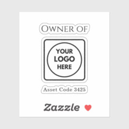 Asset-ID-Logo | Eigendom van het bedrijfslabel Sticker