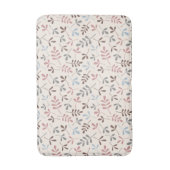 Asset Leaves Grey Taupe Blauw Roze Crème RPT PTN Badmat (Voorkant Verticaal)