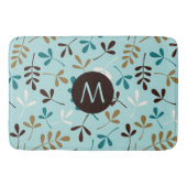 Asset Leaves Teals CRM Goud Bruin PTN (gepersonali Badmat (Voorkant)