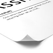 Asshat Woordenboek Definitie Grappig citaat Art Pr Poster (Hoek)