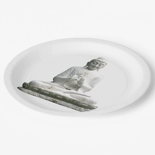 Assiette Belasting Boeddha Alimentation Papieren Bordje (Gekanteld)