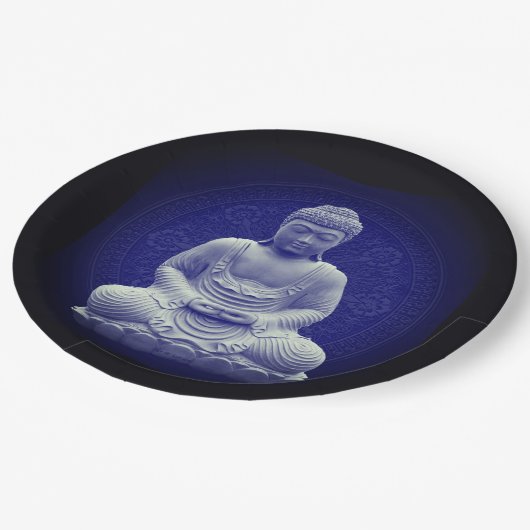 Assin Bénédiction Boeddha Medicine Voeding Papieren Bordje (Gekanteld)