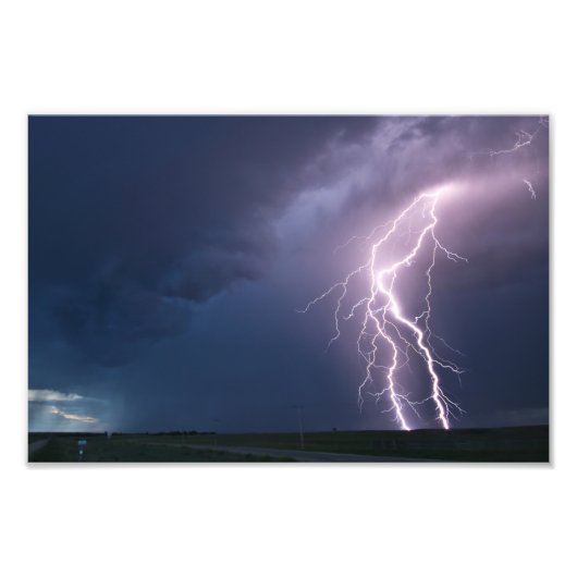 Assiniboia SK Lightning Bolt Foto Afdruk (Voorkant)