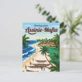 Assinie-Mafia Beach Ivoorkust Briefkaart (Staand voorkant)