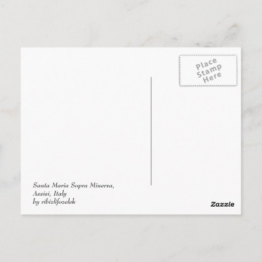 Assisi Briefkaart (Achterkant)