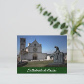 Assisi Cathedral (Italiaans: Cattedrale di Assisi Briefkaart (Staand voorkant)
