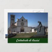 Assisi Cathedral (Italiaans: Cattedrale di Assisi Briefkaart (Voorkant / Achterkant)