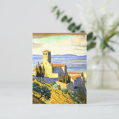 Assisi, Italië - fijn kunstschilderij Briefkaart (Staand voorkant)