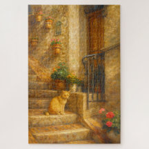 Assisi Italië Kat Rococo Stijl Fijne Kunstpuzzel