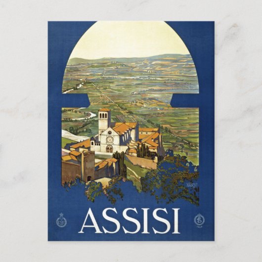 -Assisi Italië Reistoerisme Briefkaart (Voorkant)