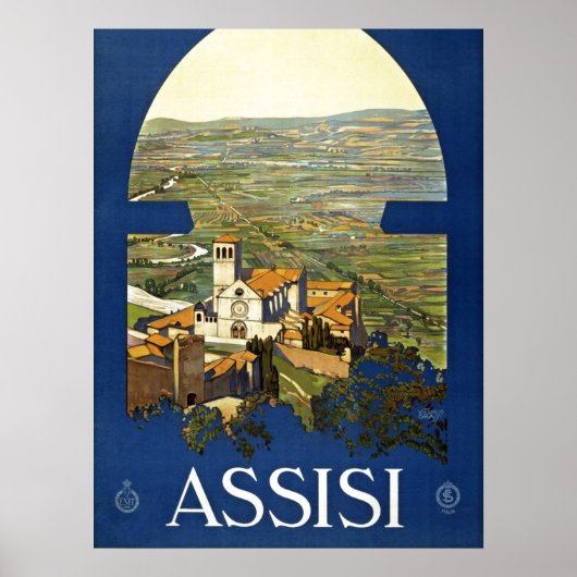 -Assisi Italië Reistoerisme Poster (Voorkant)