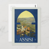  Assisi Italië Retro Italiaans Reizen Briefkaart (Voorkant / Achterkant)