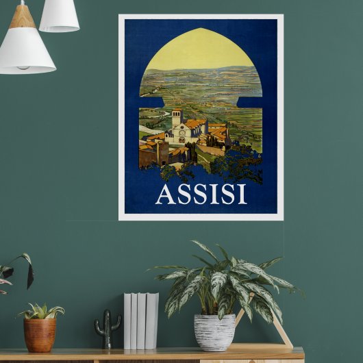 ASSISI ITALIË VINTAGE POSTER (Woonkamer 1)