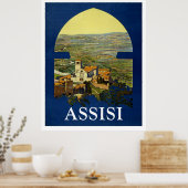 ASSISI ITALIË VINTAGE POSTER (Keuken)