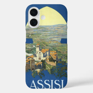 Assisi Italië Vintage Reis Kunst Francesco Basilie iPhone 16 Hoesje