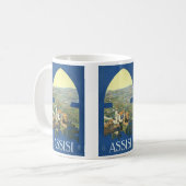 Assisi Italië Vintage Reis Kunst Francesco Basilie Koffiemok (Voorkant links)