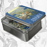 Assisi Italië Vintage Travel Art Francesco Basilic Puzzel<br><div class="desc">illustratie Europese reisposter uit Assisi,  Italië,  met een uitzicht van het landschap met de Basilica Francesco. Klassieke Italiaanse religieuze architectuur.</div>