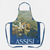 Assisi Italië Vintage Travel Art Francesco Basilic Schort (Voorkant)