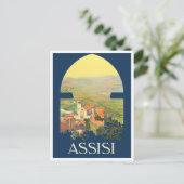 Assisi Italy vintage Briefkaart (Staand voorkant)