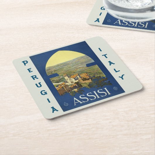 Assisi Perugia Italië Kartonnen Onderzetters (Schuin)