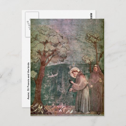Assisi, St Francis en de vogels Briefkaart (Voorkant / Achterkant)