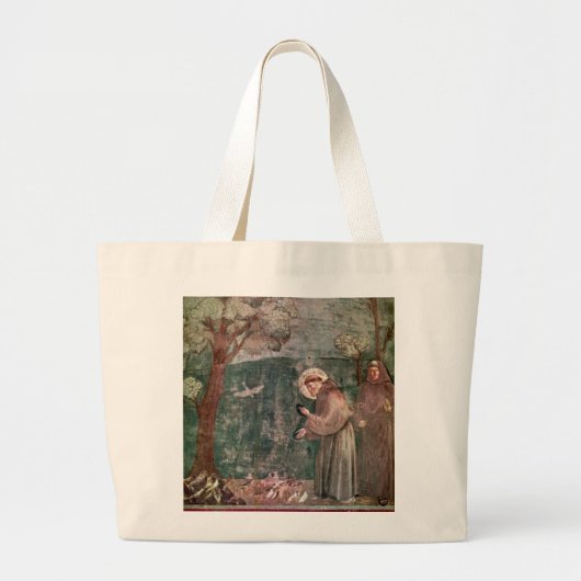 Assisi, St Francis en de vogels Grote Tote Bag (Voorkant)