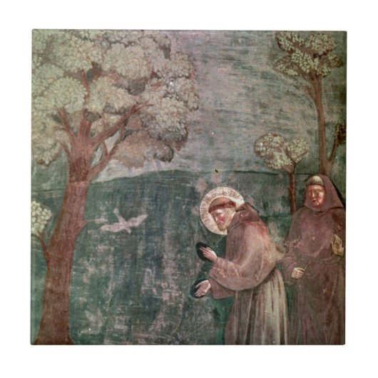 Assisi, St Francis en de vogels Tegeltje (Voorkant)