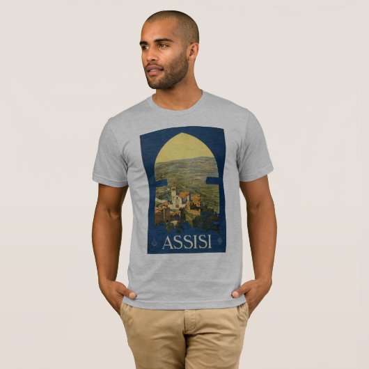 Assisi Travel Poster T-shirt (Voorkant volledig)