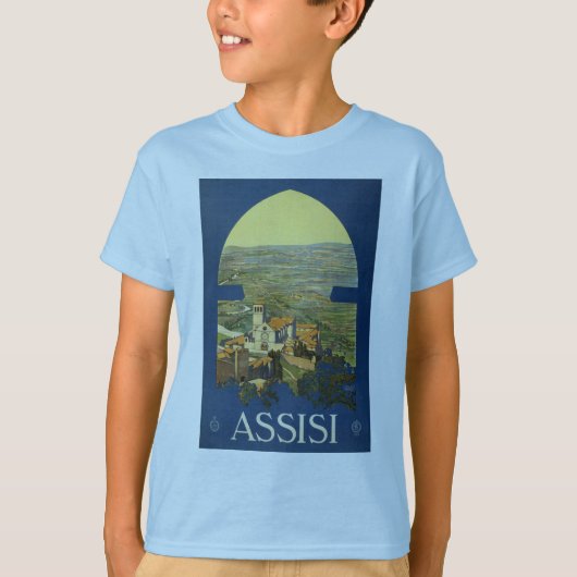 Assisi Travel Poster T-shirt (Voorkant)