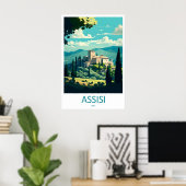 Assisi Vintage Reisposter Ski Nationaal Park Poster (Thuiskantoor)