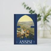 Assisi Vintage Saint Francis Italiaans Briefkaart (Staand voorkant)