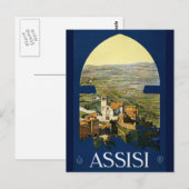 Assisi Vintage Saint Francis Italiaans Briefkaart (Voorkant / Achterkant)