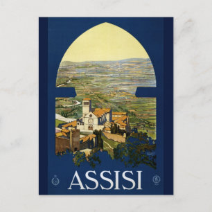 Assisi Vintage Saint Francis Italiaans Briefkaart