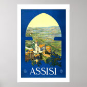 Assisi Vintage Travel Poster (Voorkant)