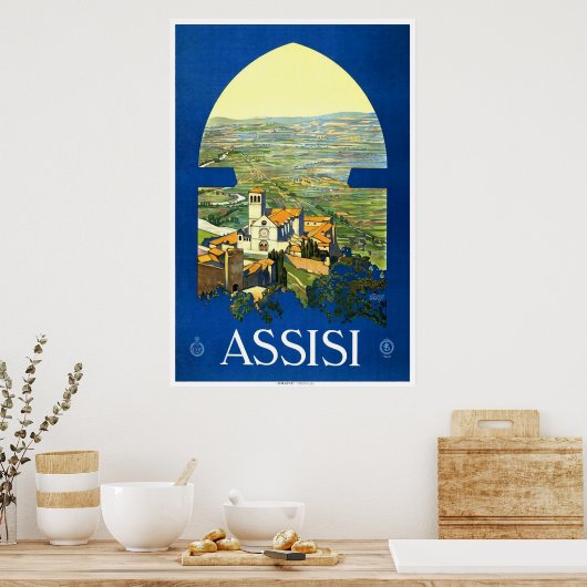 "Assisi" Vintage Travel Poster (Keuken)