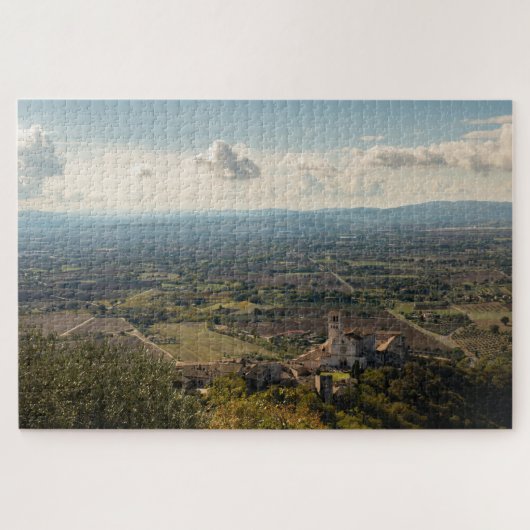 Assisi vlakte en Saint Francis Basilica, Italië Legpuzzel (Horizontaal)