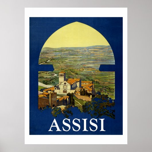 Assissi Vintage Travel Poster (Voorkant)