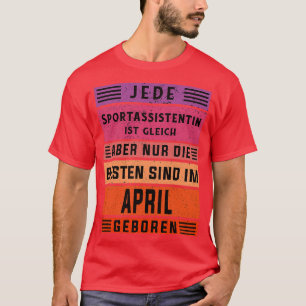 Assista, assistent-coach op verjaardag April T-shirt