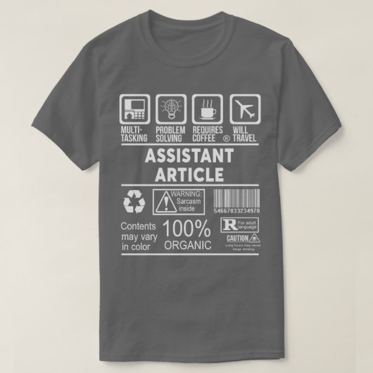ASSISTANT ARTIKEL NICE ONTWERP 2017 2 T-SHIRT (Design voorkant)