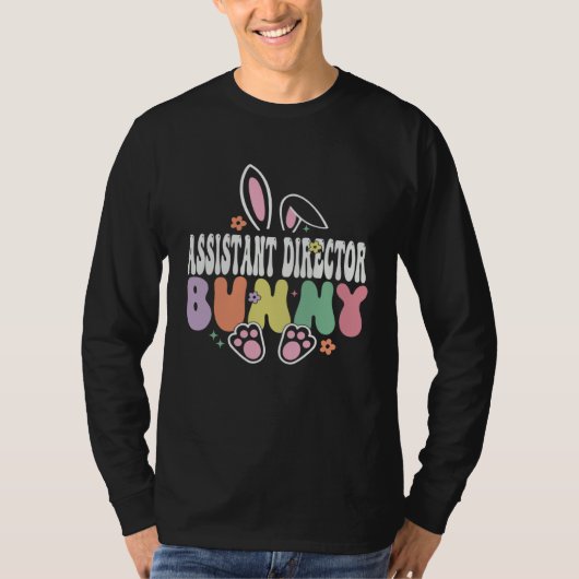 Assistant Director Bunny Easter Day Groovy Family  T-shirt (Voorkant)