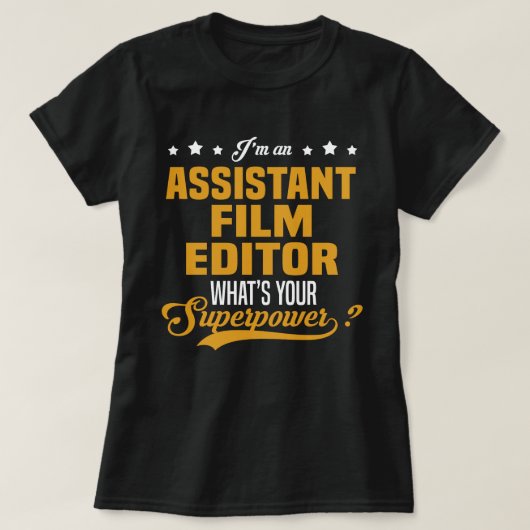 Assistant Film Editor T-shirt (Design voorkant)